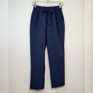 Aphrodite Blue Gray Lightweight Drawstring Elastic Casual Trousers Pants Small